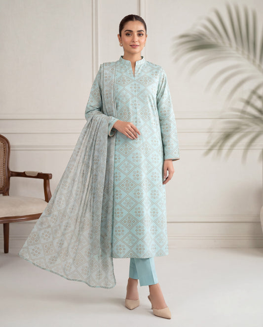 3pc Lawn Suit – (Unstitched)