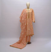 Pure lawn screen-printed three-piece suit