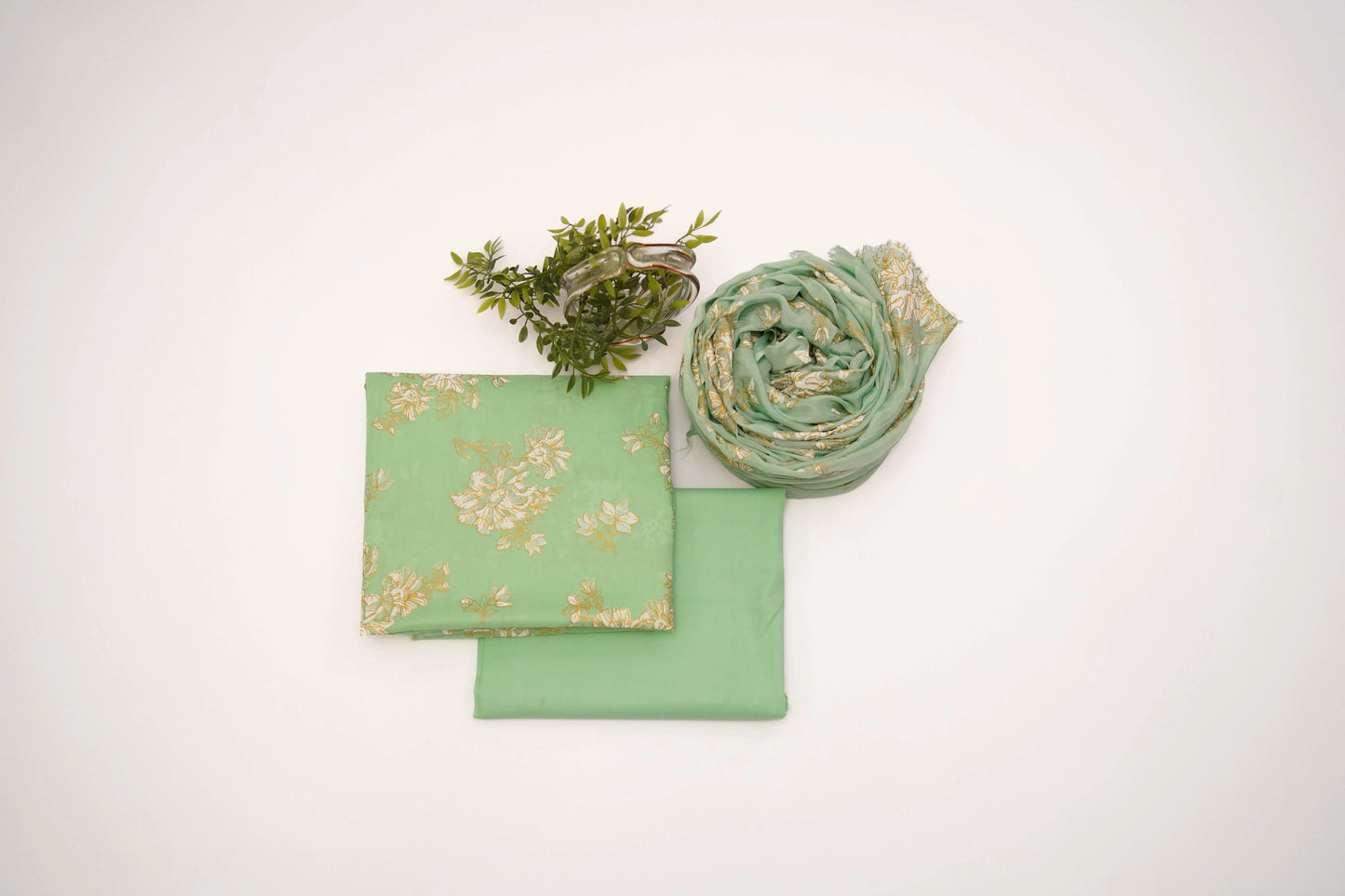 Pure lawn screen-printed three-piece suit