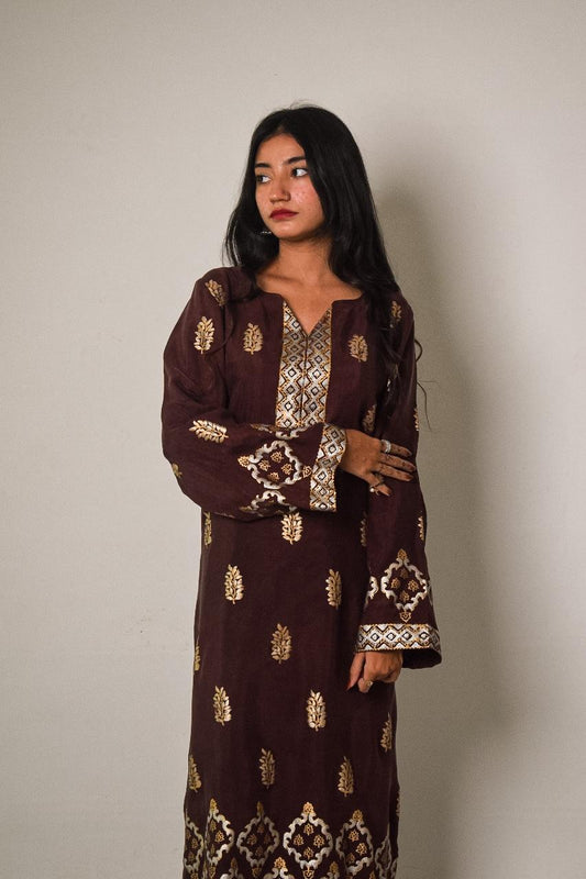 Stone Wash Block Printed Suit