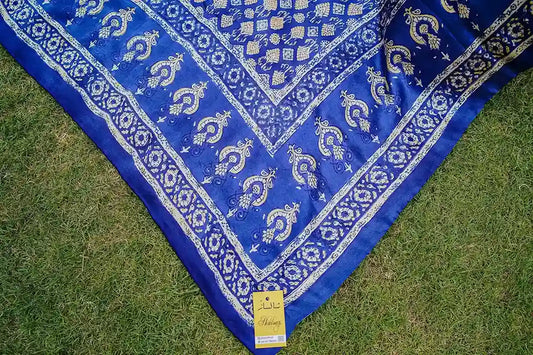 Pure Shamoze Block Printed Shawl