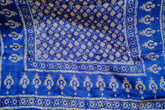 Block printed pure shamoz silk shawl