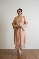 3pc Cotton Net Suit – (Unstitched)