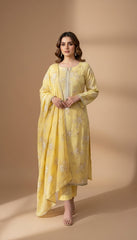 3-Piece Screen Printed Lawn Suit