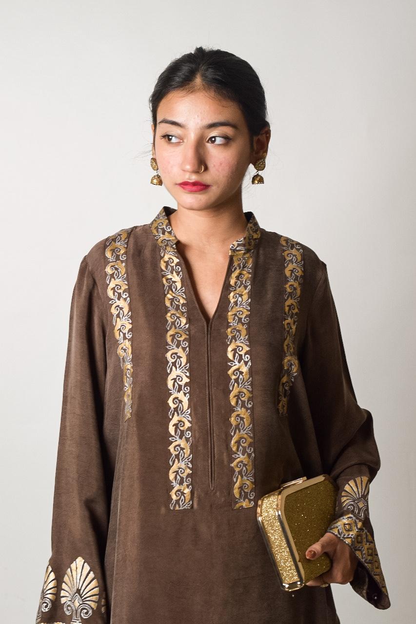 Stone Wash Block Printed Suit