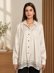 Warm Ivory Polka Dot Shirt
