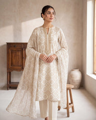 3pc Lawn Suit – (Unstitched)