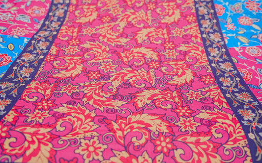 Digital printed silk shawl
