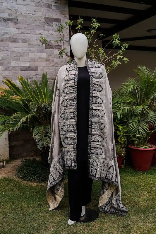 Silk Block-Printed Shawl