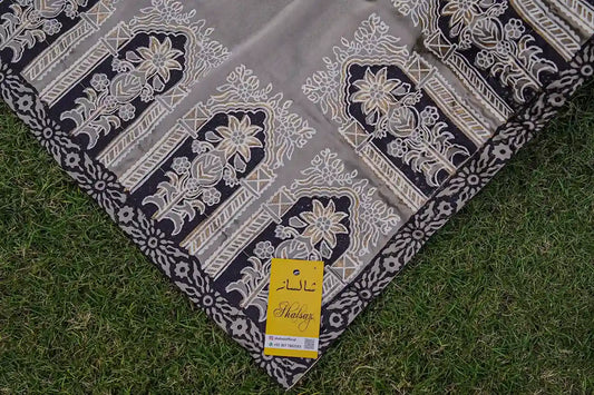 Silk Block-Printed Shawl