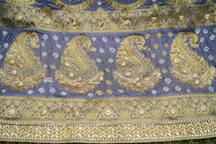 Grey chunri silk shawl