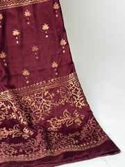 Block Printed Velvet Shawl
