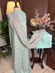 floral Block Print Lawn suit
