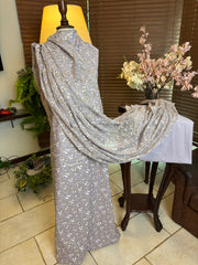 floral Block Print Lawn suit