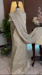 floral Block Print Lawn suit