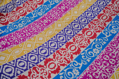 Multi-colored digital printed silk shawl