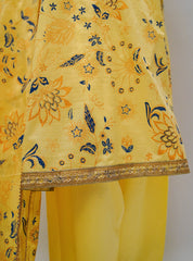 Pure lawn screen-printed three-piece suit