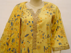 Pure lawn screen-printed three-piece suit