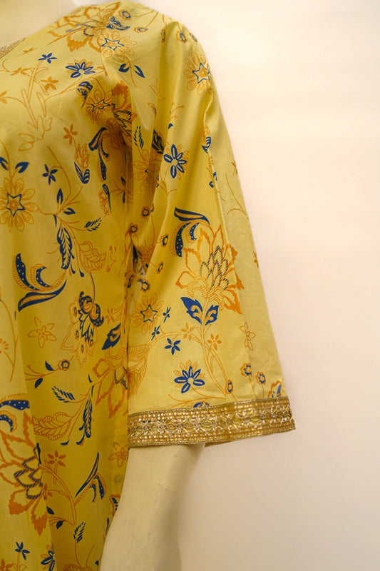 Pure lawn screen-printed three-piece suit