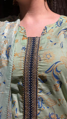 3-Piece Screen Printed Lawn Suit