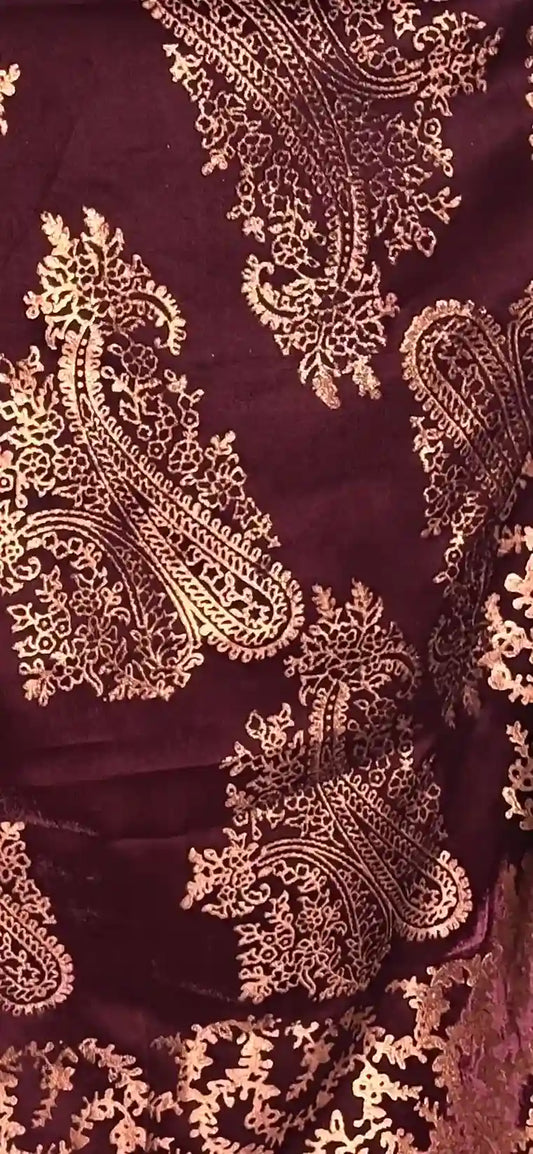 Block Printed Velvet Shawl