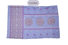 Light Lavender three-piece block printed tissue silk suit