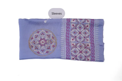 Light Lavender three-piece block printed tissue silk suit