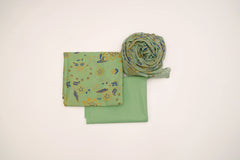 Pure lawn screen-printed three-piece suit