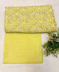 Silk lawn screen printed three-piece suit