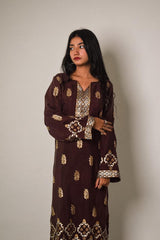 Stone Wash Block Printed Suit