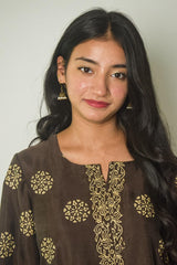 Stone Wash Block Printed Suit