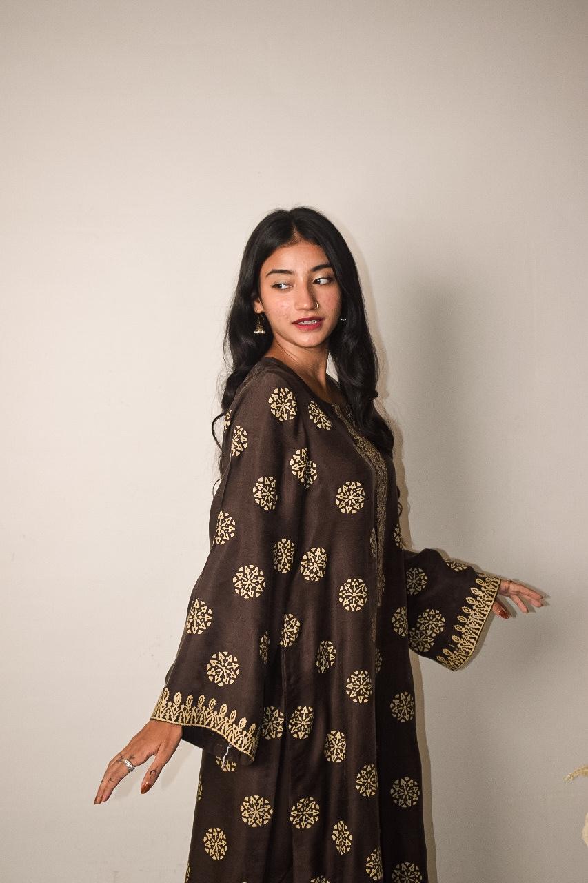 Stone Wash Block Printed Suit