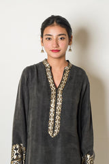 Stone Wash Block Printed Suit