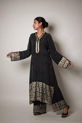 Stone Wash Block Printed Suit