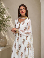 Premium Chiffon Stitched Suit-Block & Foil Print