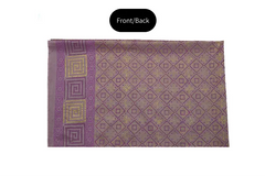 Light mauve three-piece block printed tussel silk suit