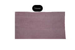 Light mauve three-piece block printed tussel silk suit